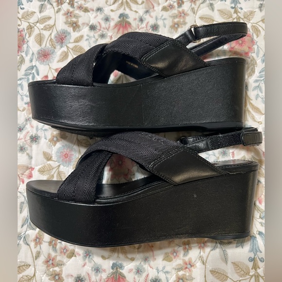 VINTAGE PRADA PLATFORM SANDALS 6 US / 36 EU - Picture 6 of 12